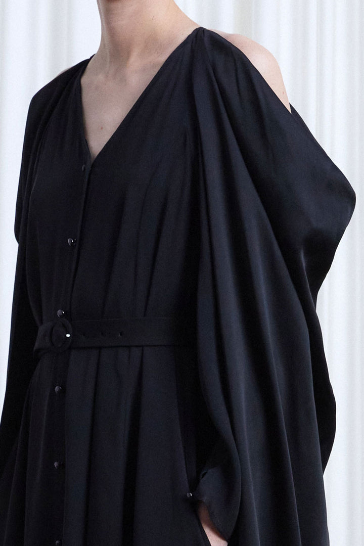 In Your Arms Dress, Black Crepe