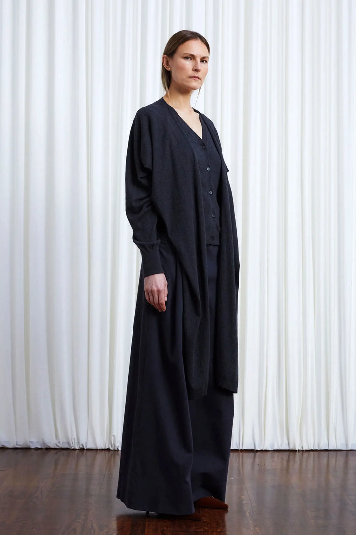 In Your Arms Cardigan, Charcoal Cotton Cashmere