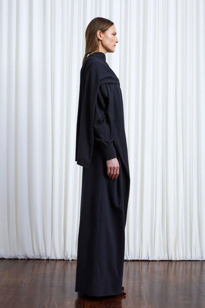 In Your Arms Cardigan, Charcoal Cotton Cashmere