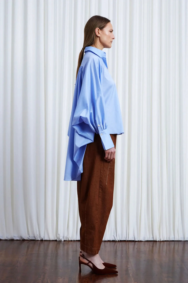 Comfort Found Shirt, Blue Cotton Poplin