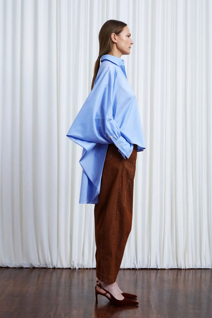 Comfort Found Shirt, Blue Cotton Poplin