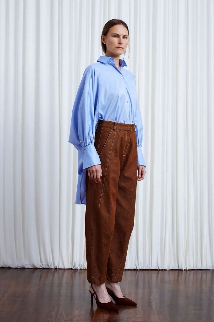 Comfort Found Shirt, Blue Cotton Poplin