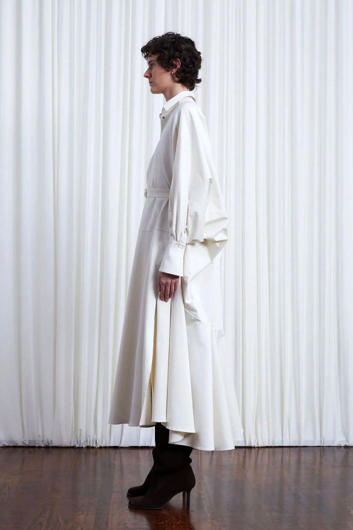 Comfort Found Day Dress, Ivory Cotton Twill