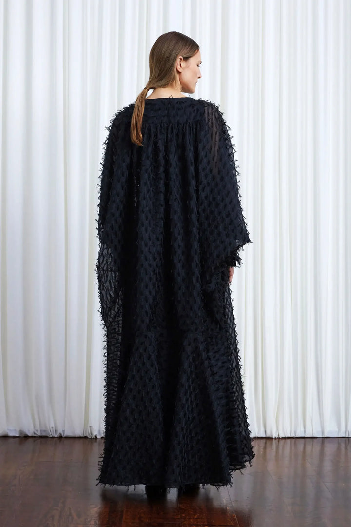 Comfort Found Gown, Black Organza Fringe