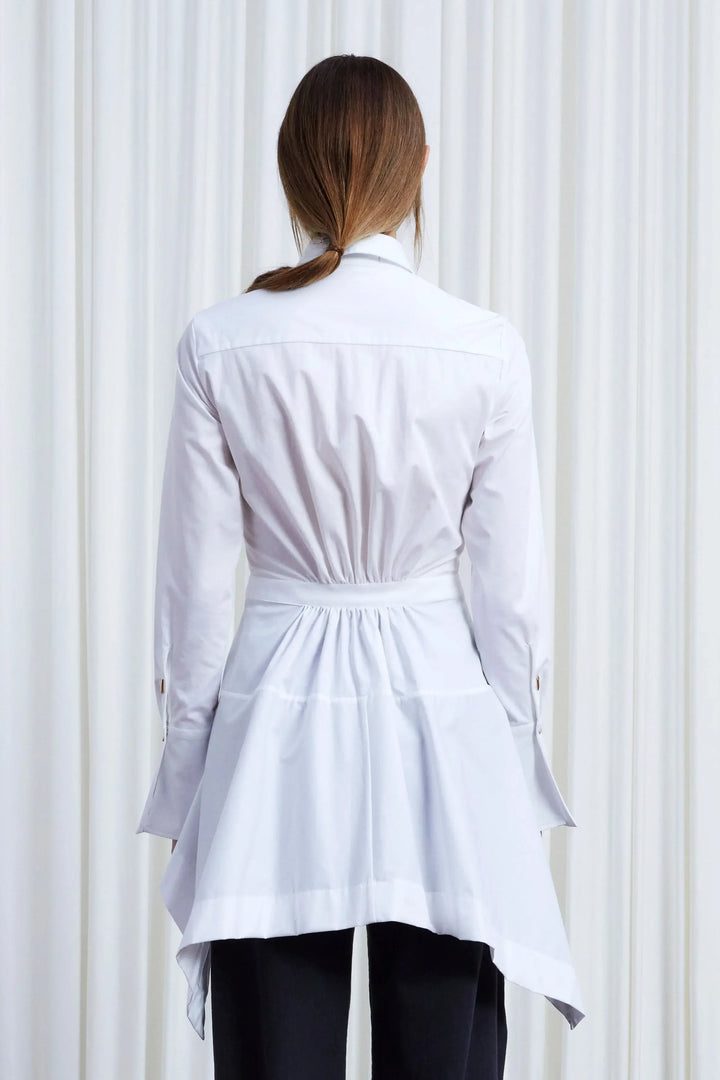 Guardian Shirt, White Cotton Twill