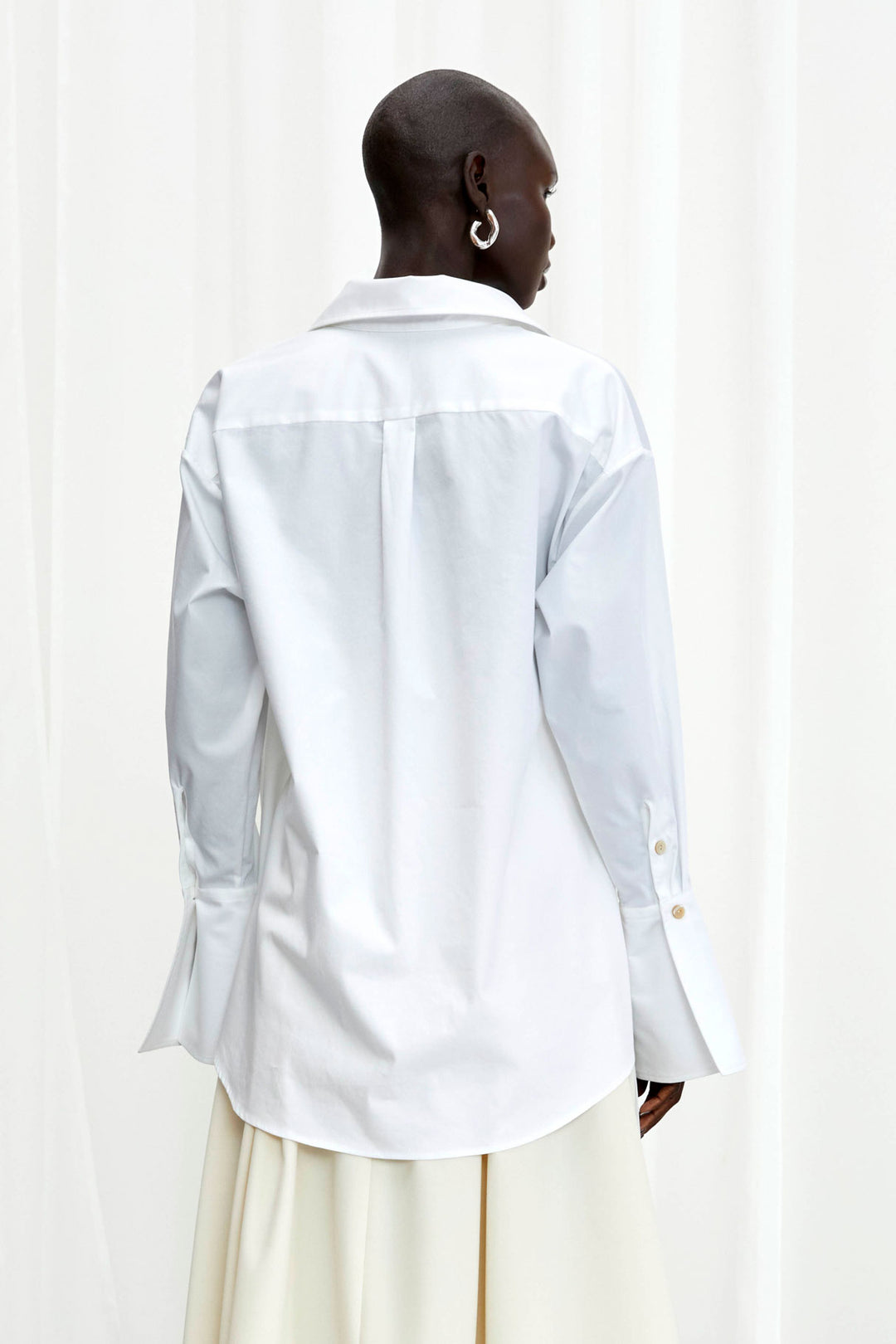 Love Revisited Shirt, white cotton wrap shirt