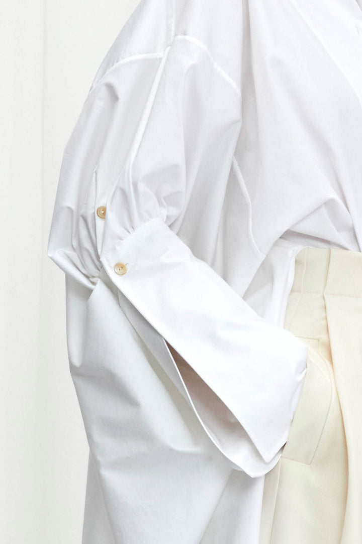 Emotive Shirt, white cotton oversized shirt