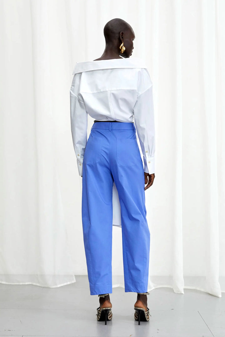 Enfold Shirt, white cotton self tie shirt