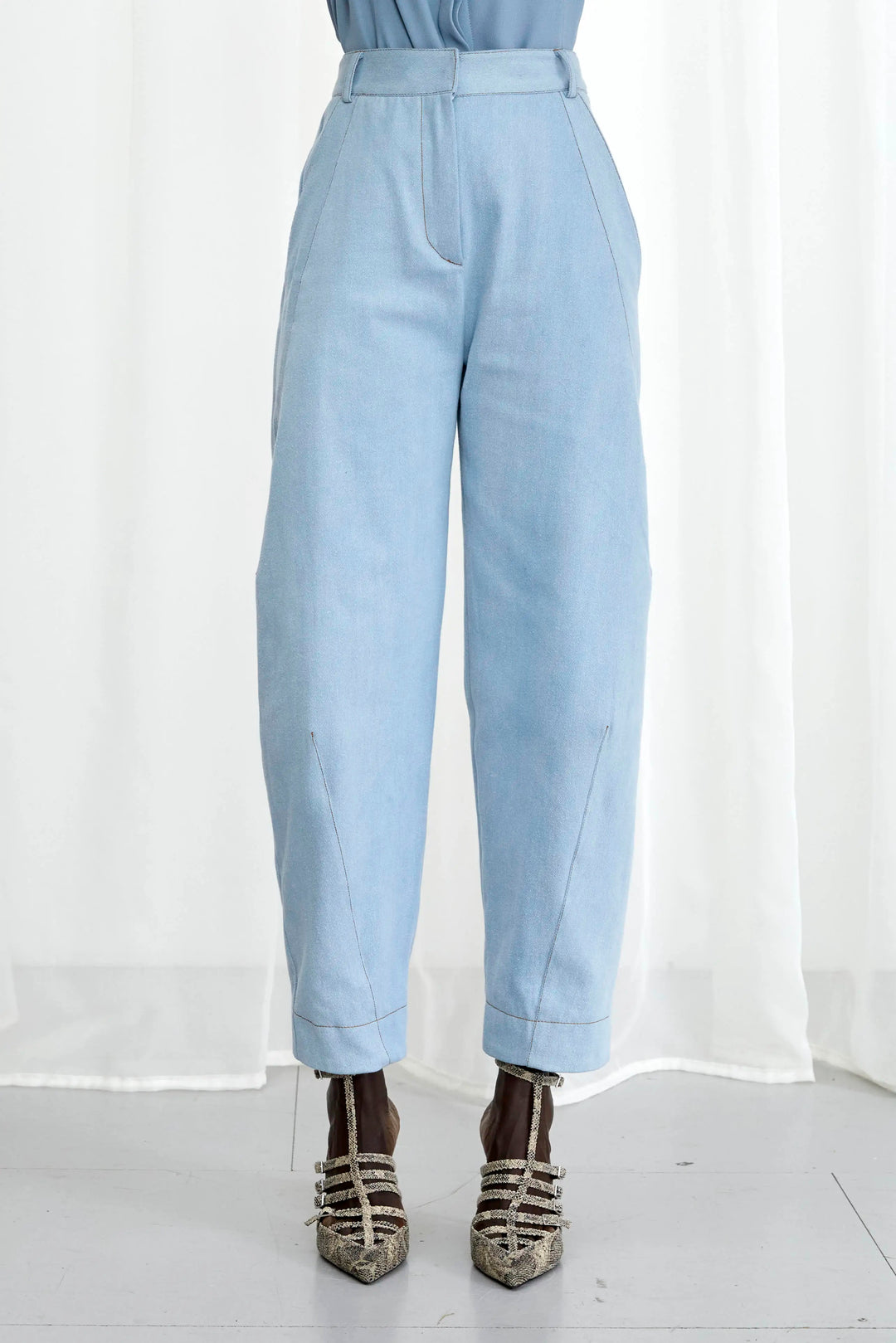 Waves Jeans, blue denim barrel jeans