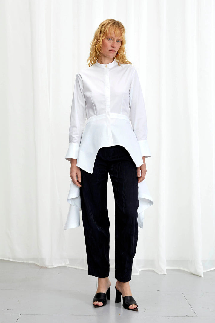 Fervor Shirt, white cotton fitted shirt