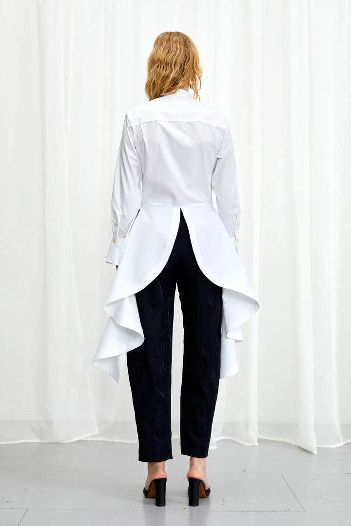 Fervor Shirt, white cotton fitted shirt