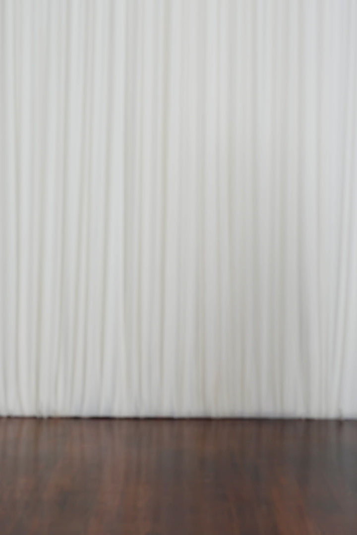 Hazy Dress, cream wool draped knit dress